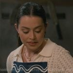 Annie's navy wavy apron on Sweet Magnolias