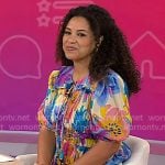 Arianna’s floral pleated blouse on Today