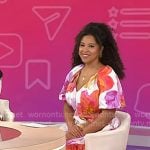 Arianna’s floral puff sleeve dress on Today