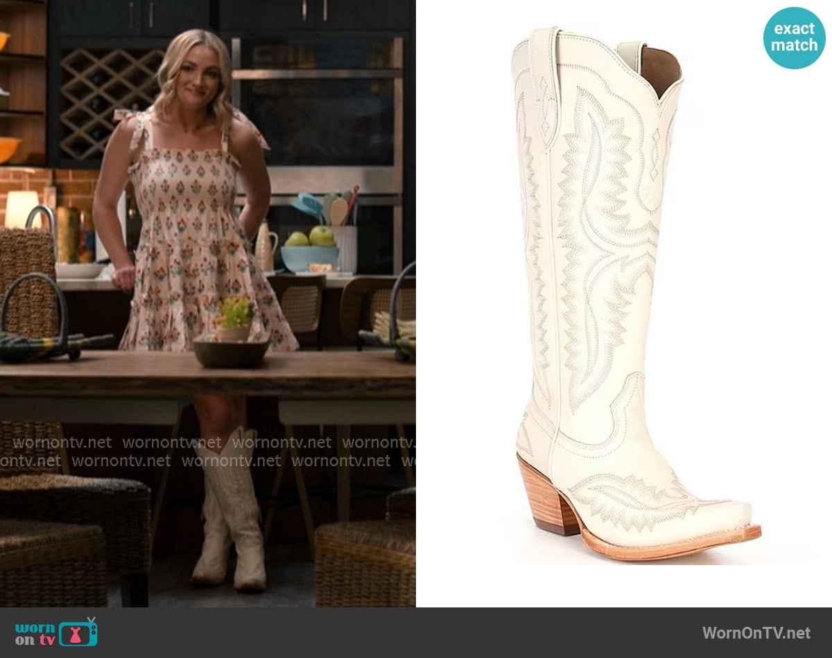 Ariat Casanova Tall Leather Western Boots worn by Noreen Fitzgibbons (Jamie Lynn Spears) on Sweet Magnolias