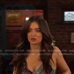 Ari’s patchwork ruffle top on Days of our Lives