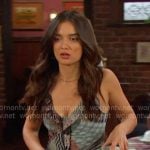 Ari’s patchwork ruffle top on Days of our Lives