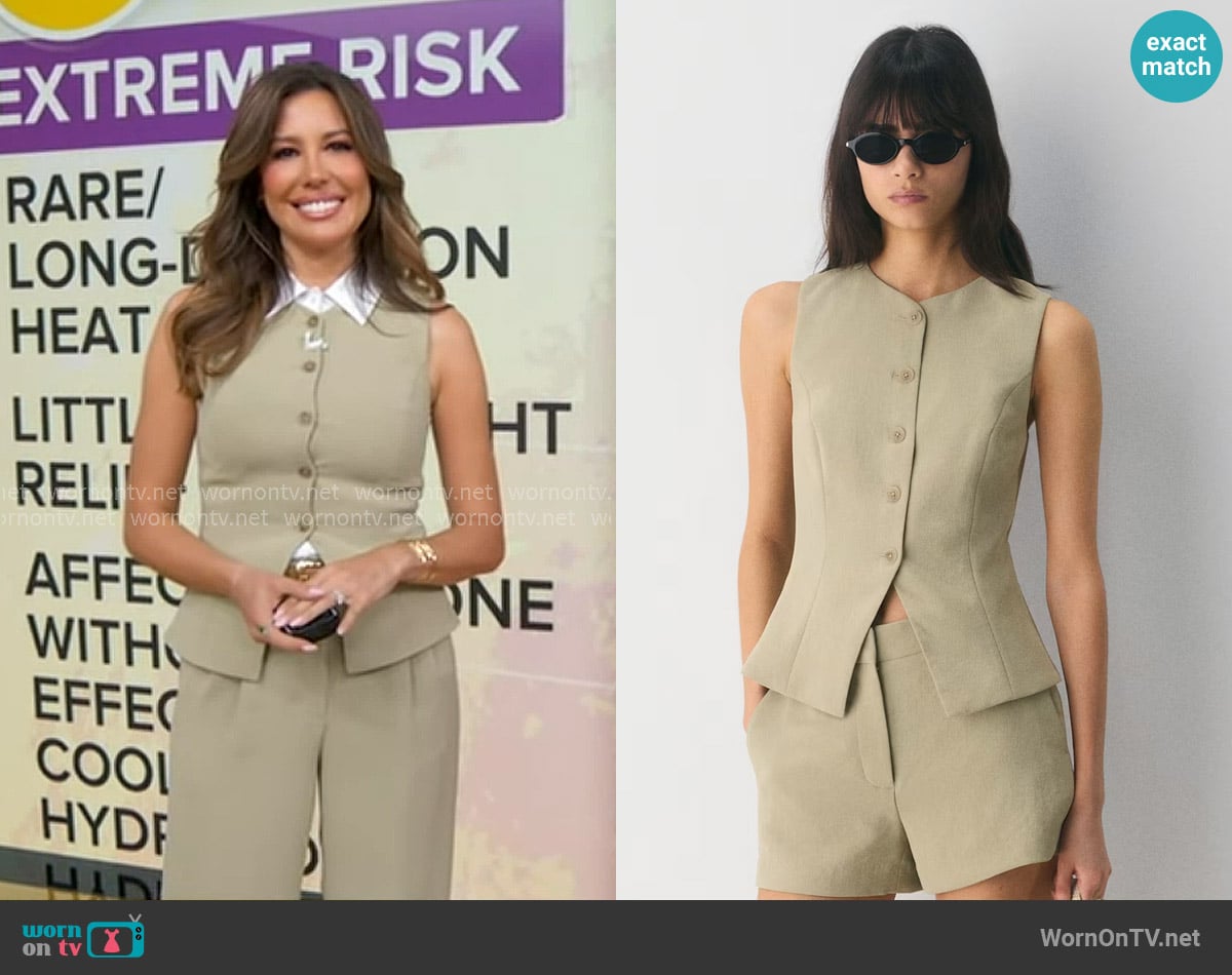 Aritzia Regal Vest - Crepette worn by Leslie Lopez on Good Morning America