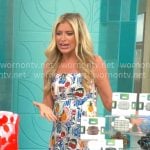 Ashley Bellman’s graphic print midi dress on CBS Mornings