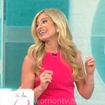 Ashley Bellman's pink pleated mini dress on CBS Mornings