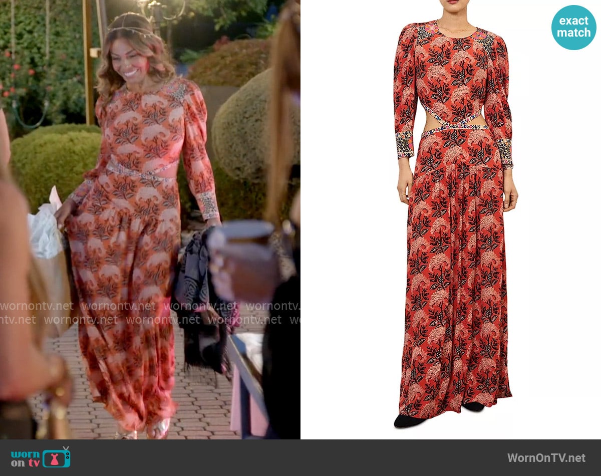 Ba&sh Gabriel Maxi Dress worn by Dolores Catania on The Real Housewives of Rhode Island