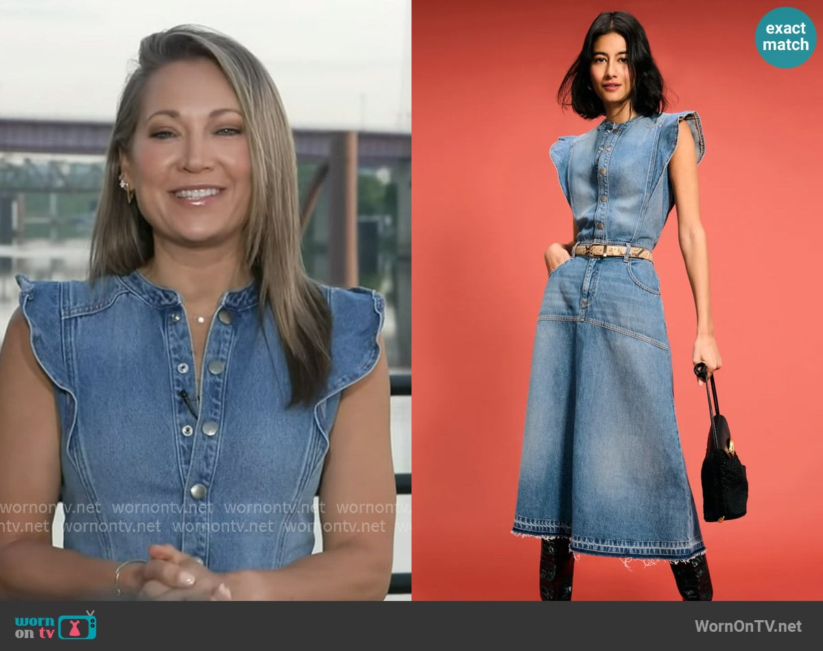 Ba&sh Vayea Dress worn by Ginger Zee on Good Morning America