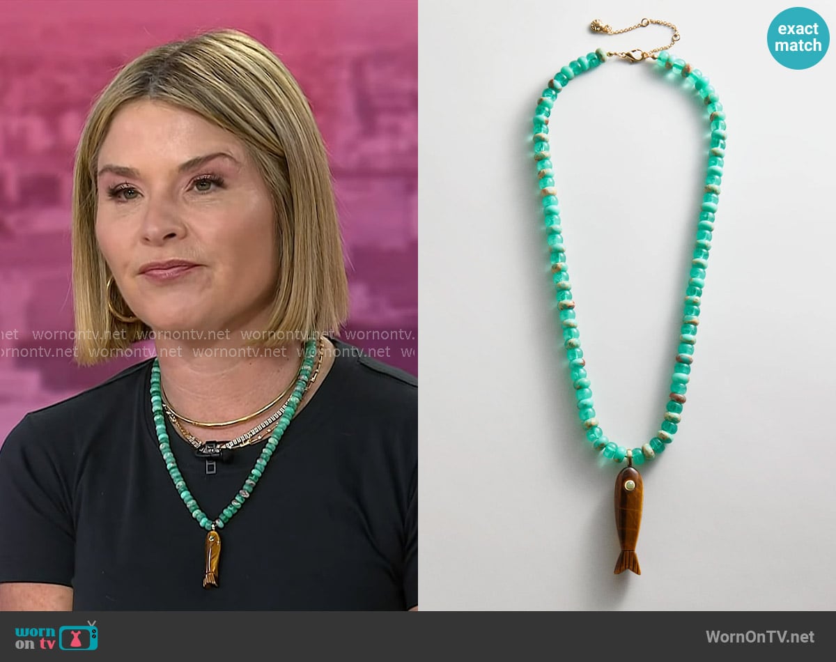 Baublebar Sun Drift Semi-Precious Pendant Necklace worn by Jenna Bush Hager on Today