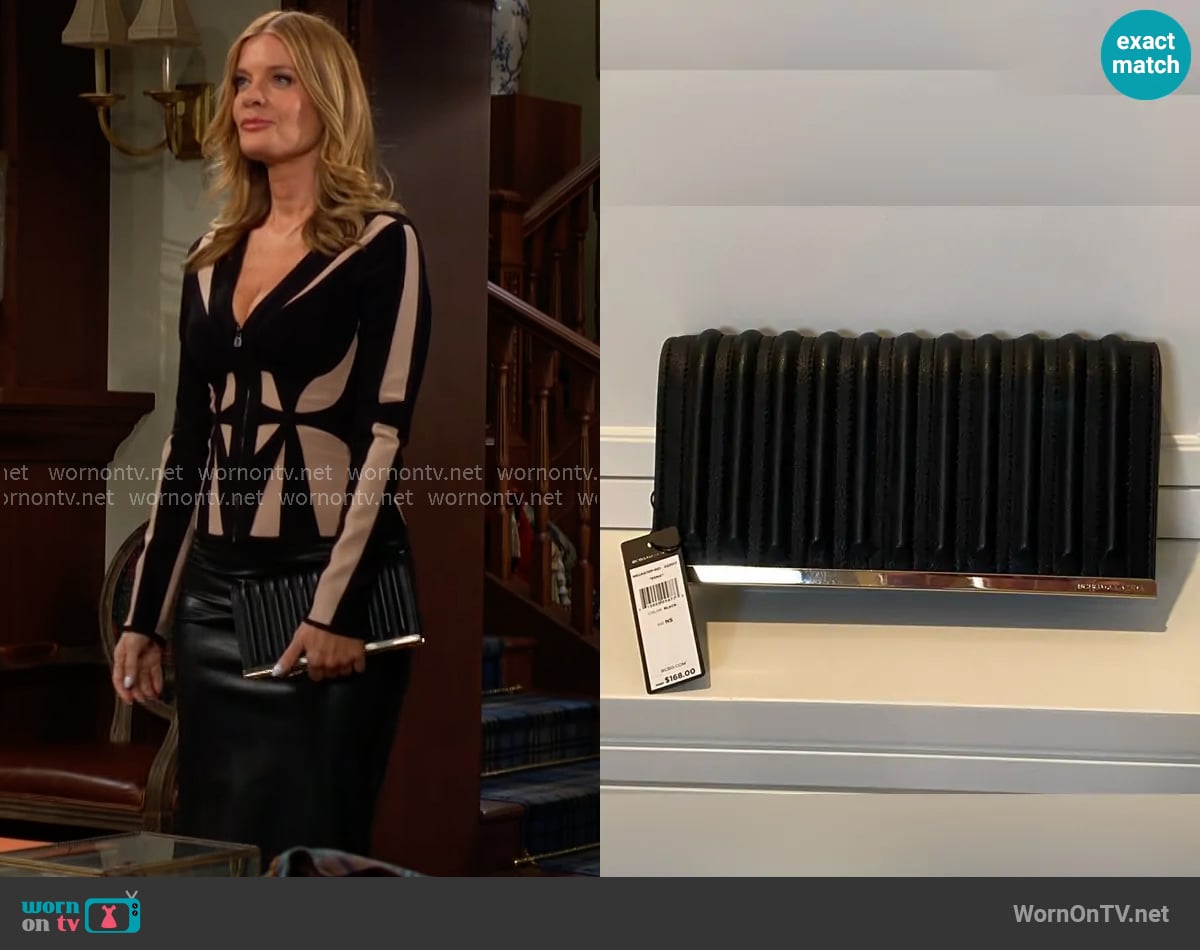 Bcbgmaxazria Leather Clutch worn by Phyllis Summers (Michelle Stafford) on The Young and the Restless