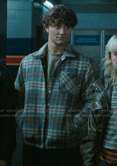Beau’s plaid jacket on Off Campus