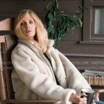 Beth's long fleece coat on Dutton Ranch