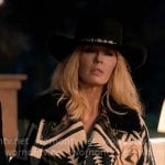 Beth's western print jacket on Dutton Ranch