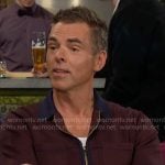 Billy’s brown zip up shirt on The Young and the Restless