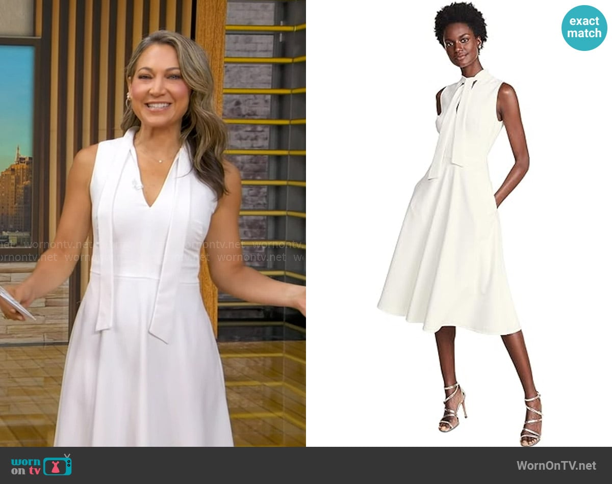 Black Halo Carolina Dress worn by Ginger Zee on Good Morning America