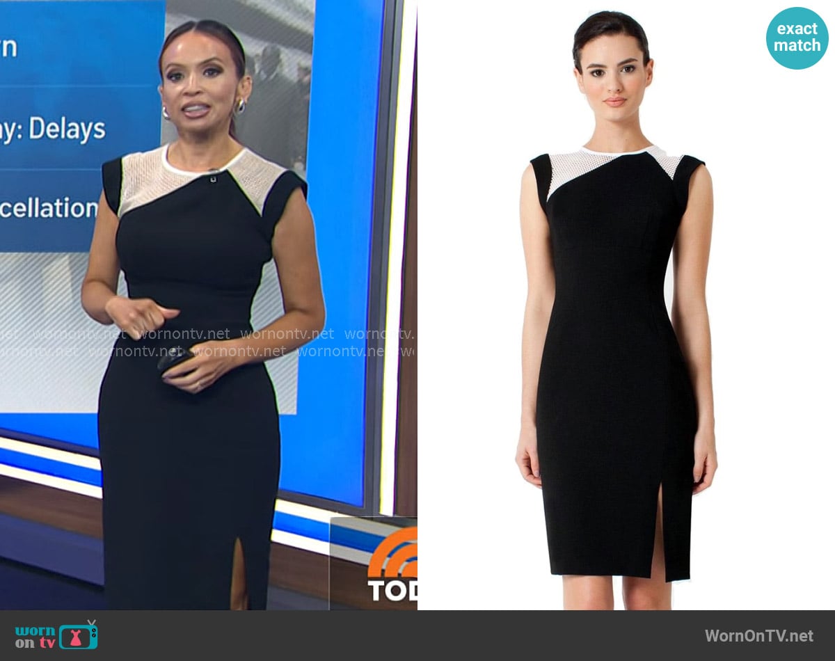 Black Halo Daytona Sheath Dress worn by Adelle Caballero on Today