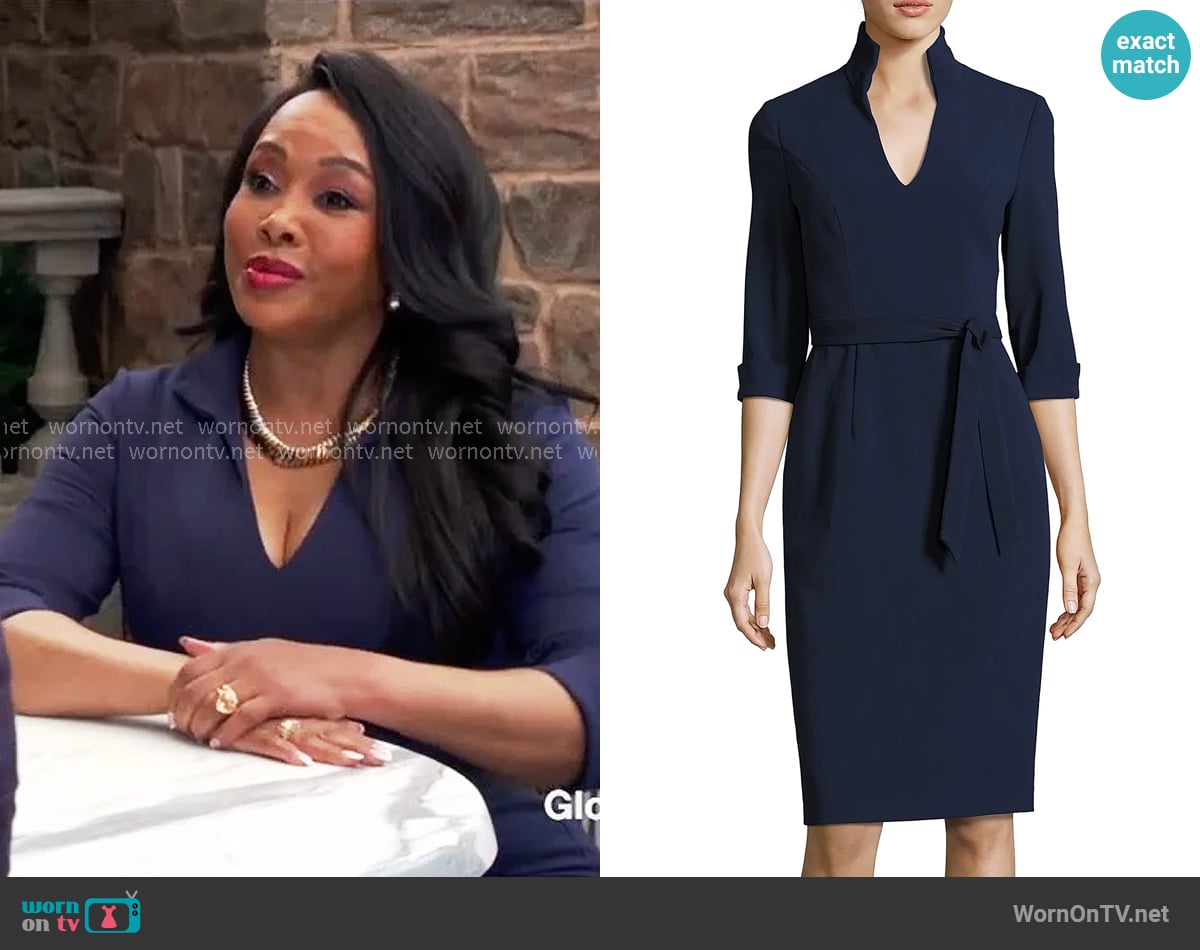 Black Halo Madeline Dress worn by Stephanie Simmons (Vivica Fox) on The Young and the Restless