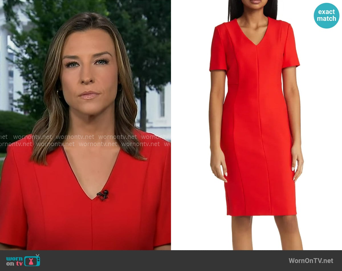 Boss Damaisa Sheath Dress worn by Mary Bruce on Good Morning America