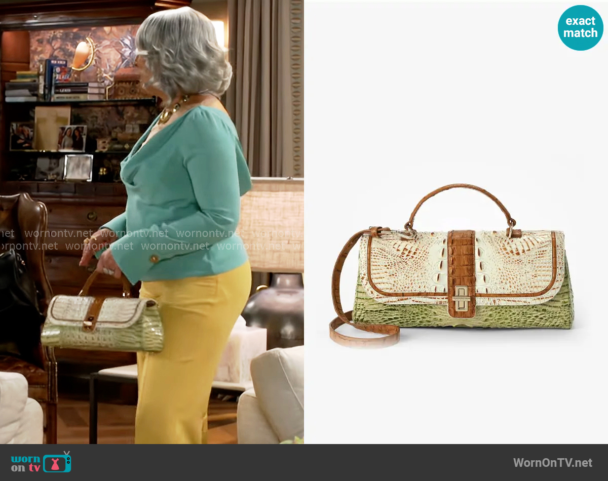 Brahmin Dayan Bag in Fern Williamette worn by Anita Dupree (Tamara Tunie) on Beyond the Gates