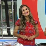 Brandi Milloy’s red floral maxi dress on Today