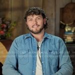 Brayden's denim confessional shirt on The McBee Dynasty Real American Cowboys