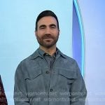 Brett Goldstein's grey suede shirt jacket on Today