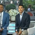 Brian Cheung’s white stripe sneakers on Today
