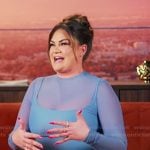Brittany’s blue mesh confessional dress on The Valley
