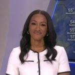 Brittany's white contrast trim dress on Good Morning America