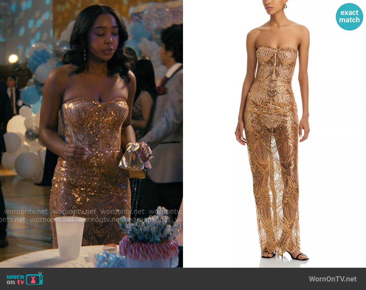 Bronx and Banco Giselle Embellished Maxi Dress