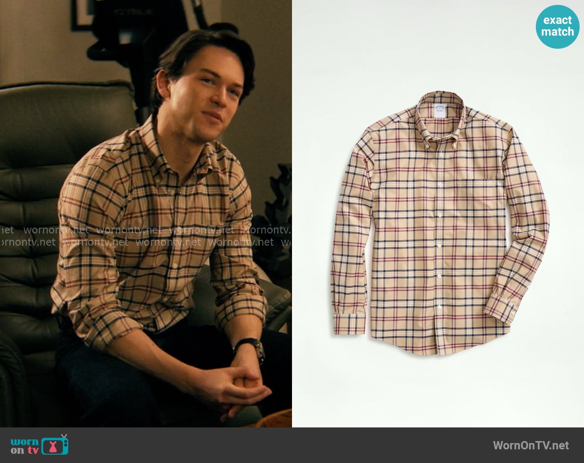 Brooks Brothers Stretch Supima Cotton Non-Iron Twill Tartan Shirt worn by Josh Teitelbaum (Jack Martin) on Not Suitable For Work