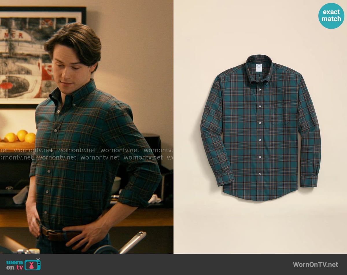 Brooks Brothers Stretch Supima Cotton Non-Iron TwillButton Down Shirt worn by Josh Teitelbaum (Jack Martin) on Not Suitable For Work