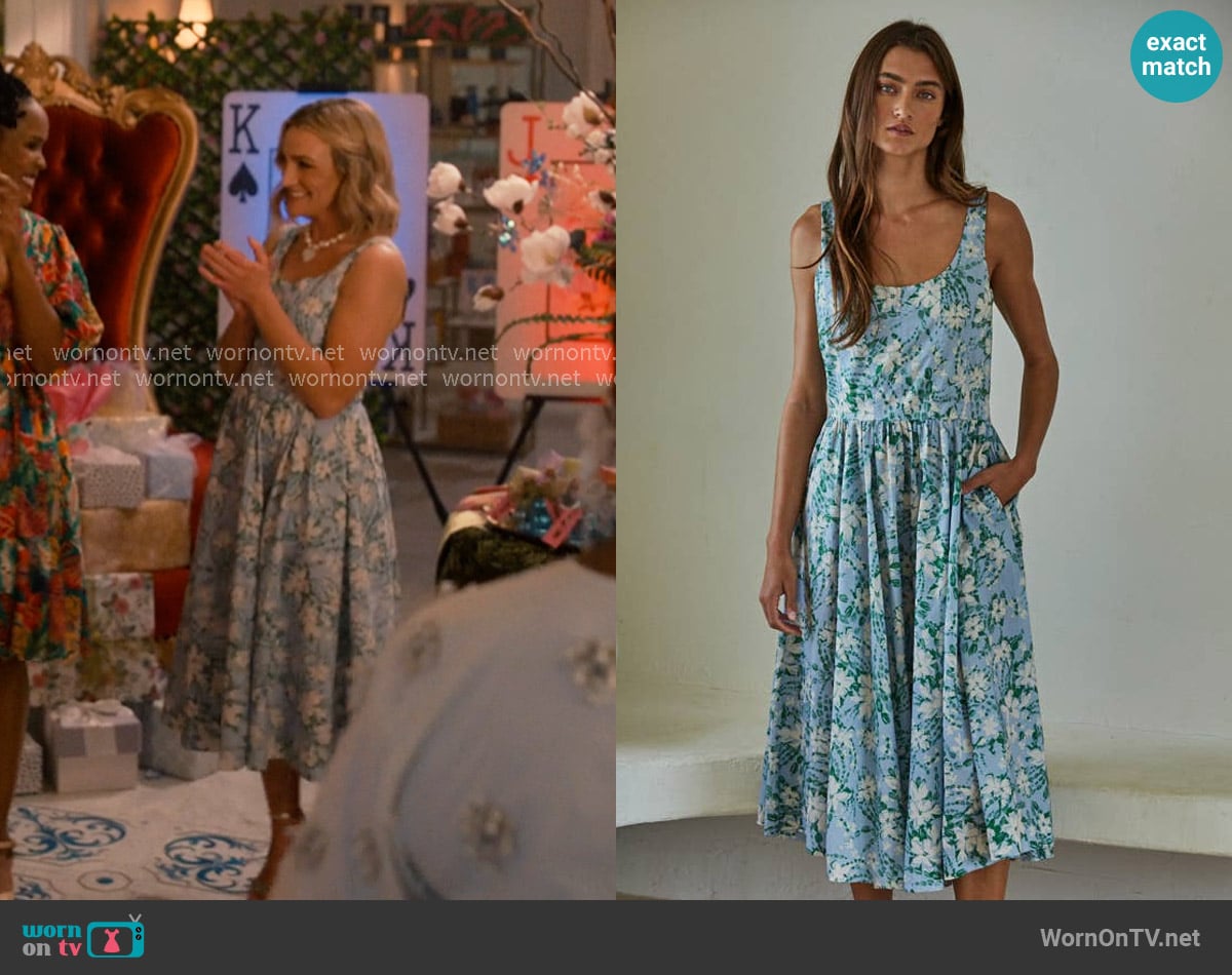 By Together Floral Midi Dress worn by Noreen Fitzgibbons (Jamie Lynn Spears) on Sweet Magnolias