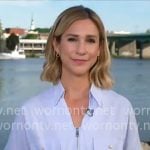 Caitlin Huey Burns’ light blue zip shirt on CBS Mornings