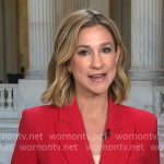 Caitlin Huey Burns’s red blazer on CBS Mornings