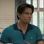 Cal’s teal contrast polo on Sweet Magnolias
