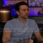 Cane’s blue short-sleeve sweater on The Young and the Restless