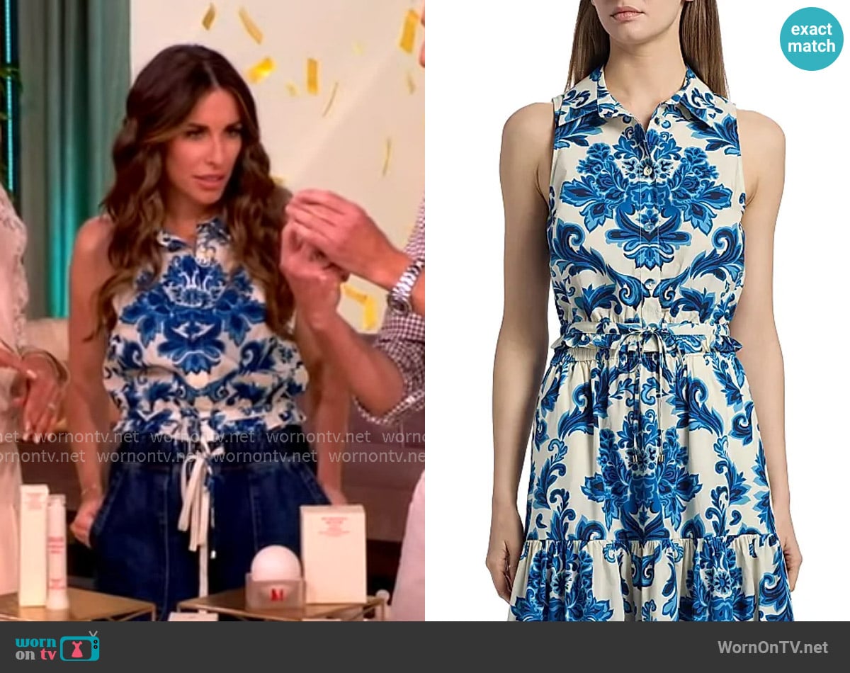 Cara Cara Hanna Floral Drawstring Top worn by Alyssa Farah Griffin on The View