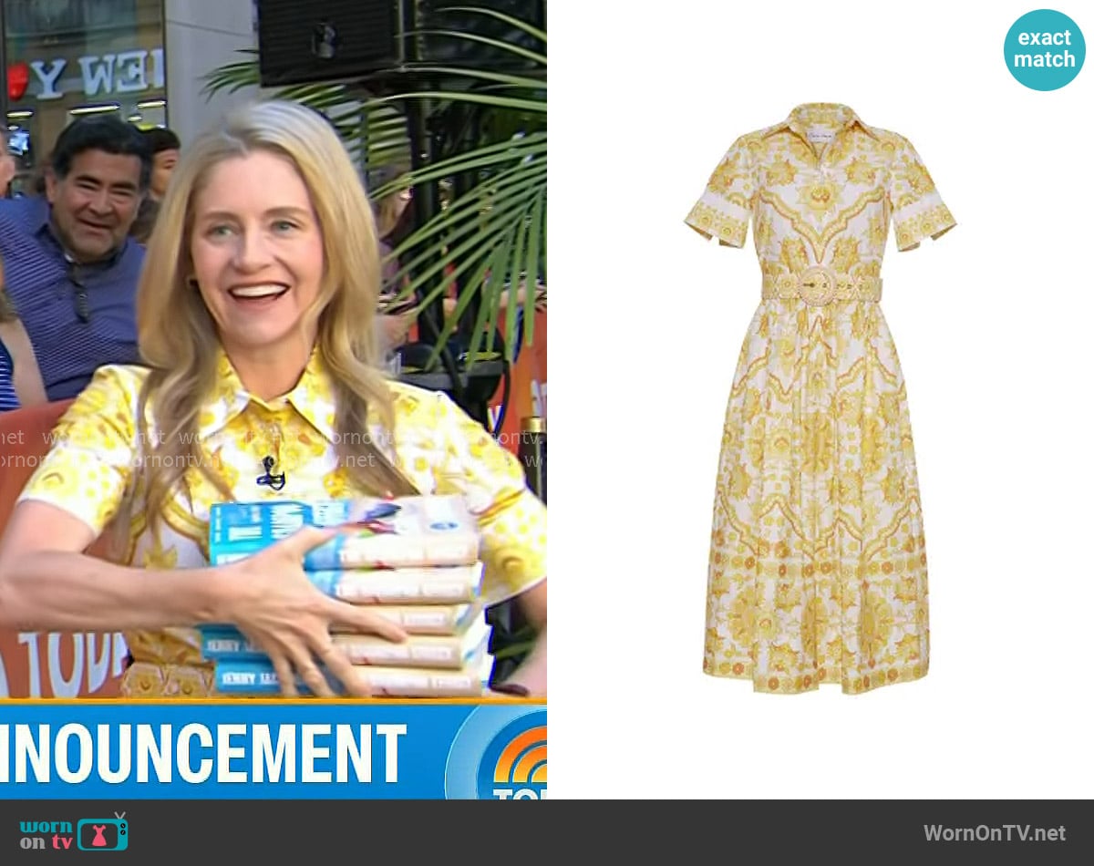 Cara Cara Malena Dress in Mystic Yellow worn by Jenny Jackson on Today