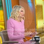 Caroline Polisi’s pink cross front dress on CBS Mornings
