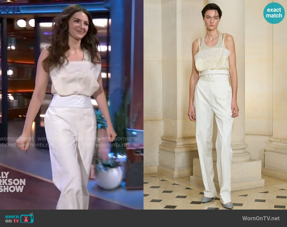 Carven 2026 Spring Collection worn by Ella Hunt on The Kelly Clarkson Show