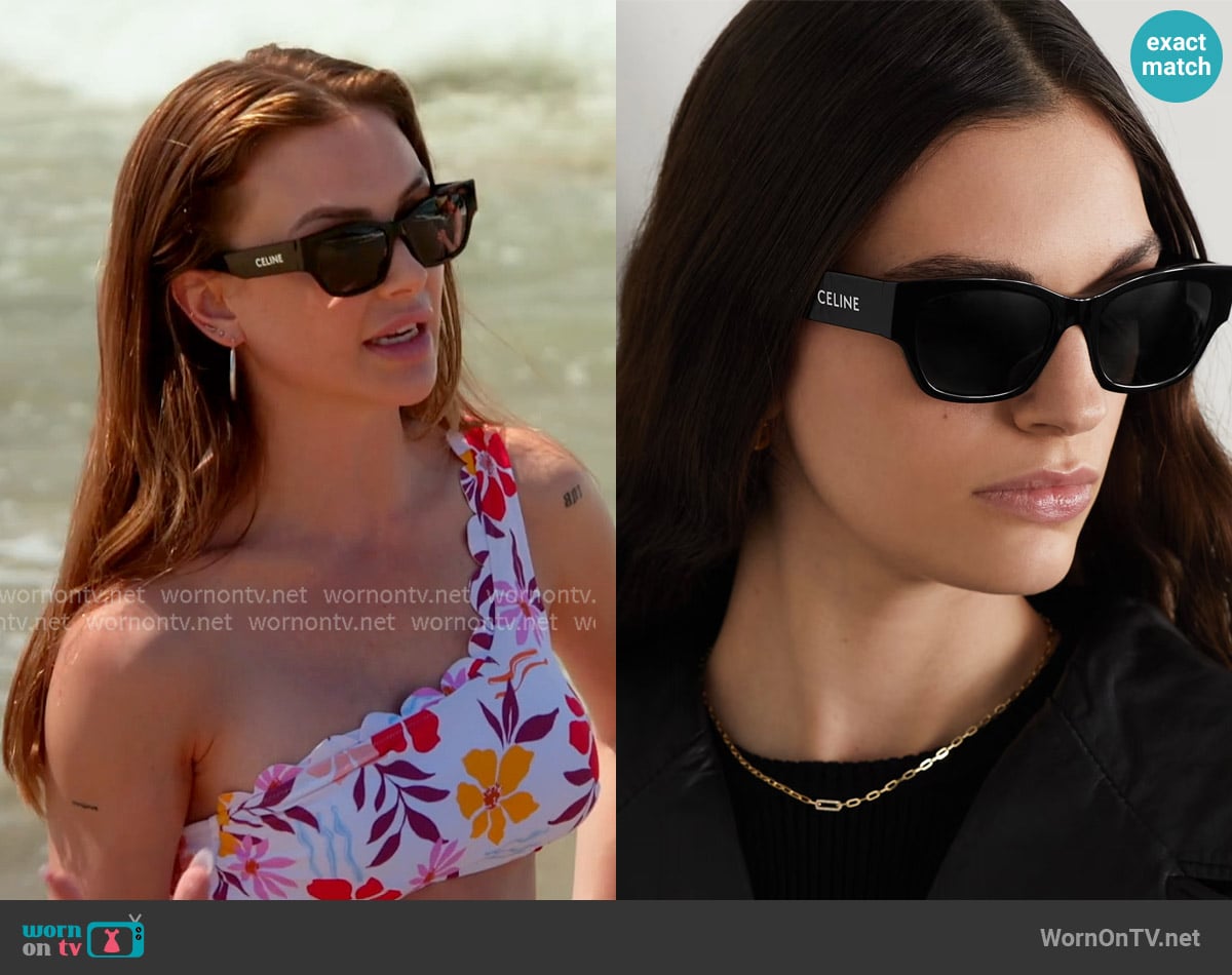 Celine Square-frame acetate sunglasses worn by Lala Kent on The Valley
