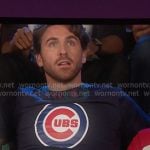 Chad’s navy UBS print tee on Days of our Lives