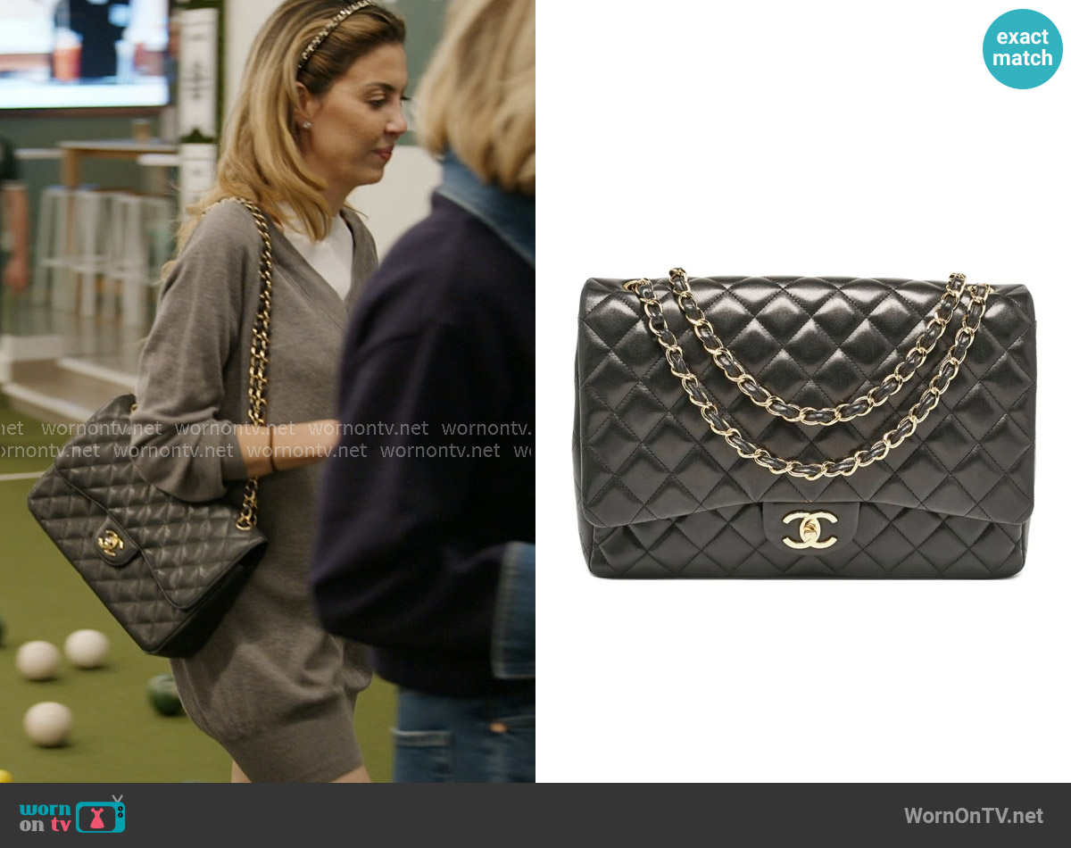 Chanel Double Flap Shoulder Bag worn by Georgina Ferzli on In The City