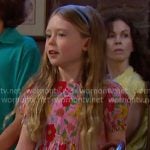 Charlotte’s pink floral dress on Days of our Lives