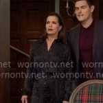 Chelsea’s black rhinestone studded romper on The Young and the Restless