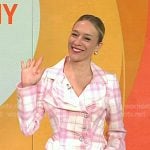 Chloe Sevigny’s pink plaid blazer and skirt on Today