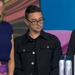 Christian Siriano’s black trucker jacket on Good Morning America