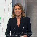 Christine Romans’ navy blazer with silver buttons on NBC News Daily