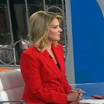 Christine’s red belted blazer and pants on Today