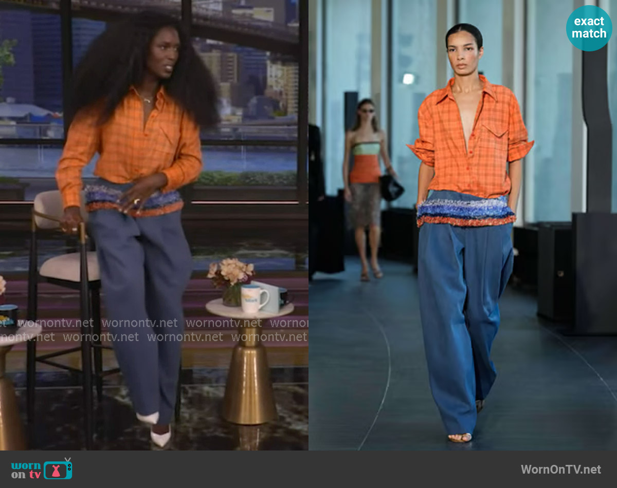 Christopher Esber 2026 Spring Summer Collection worn by Jodie Turner-Smith on Live with Kelly and Mark